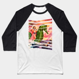 Seahorse Retro Vintage Girl Baseball T-Shirt
